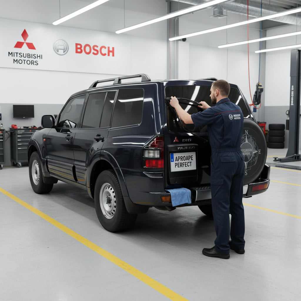 Schimbare Ștergător Lunetă Bosch Rear H306 (Twin) la Mitsubishi Pajero IV [V8_W / V9_W]