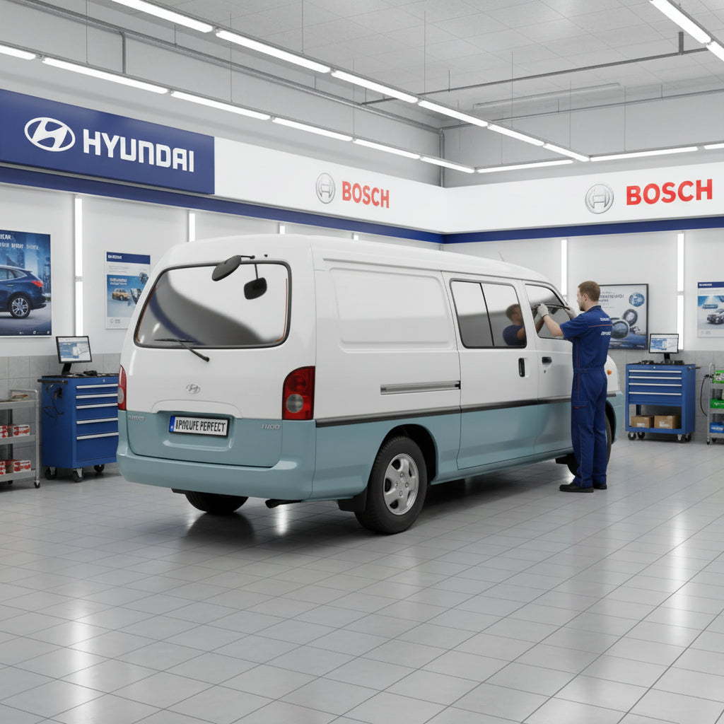 Schimbare Ștergător Lunetă Bosch Twin H341 la Hyundai Grace Bus 1993–2003