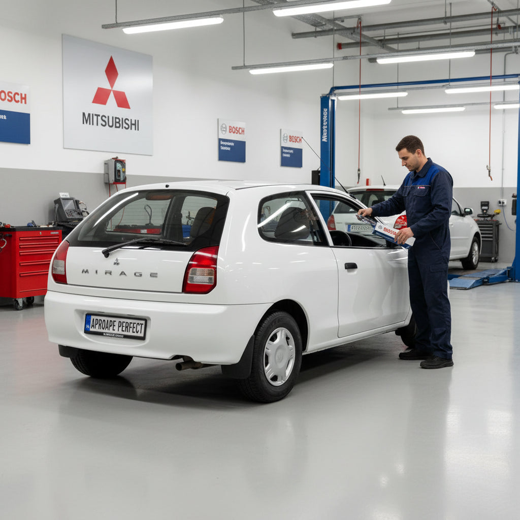 Schimbare Ștergător Lunetă Bosch Twin H341 la Mitsubishi Mirage V Hatchback (CJ_A) 1995–2003