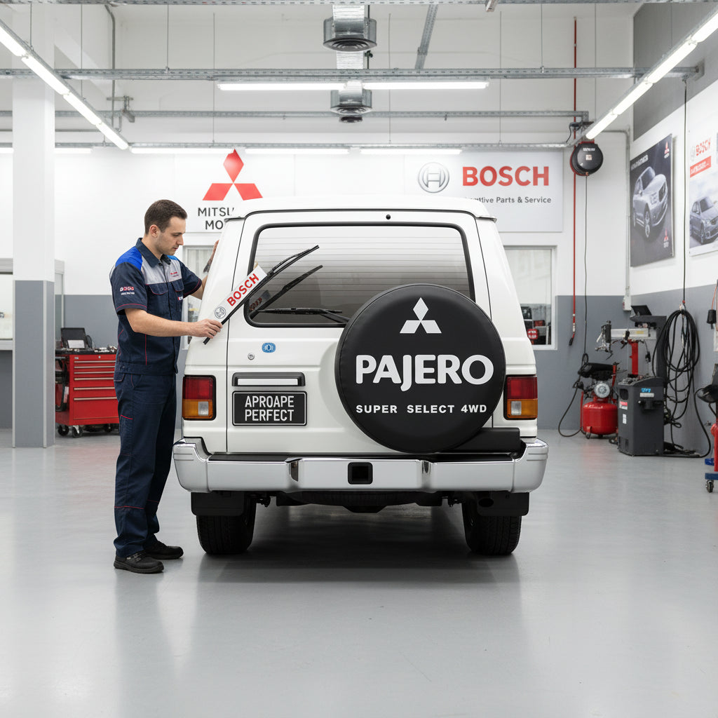 Schimbare Ștergător Lunetă Bosch Twin H341 la Mitsubishi Pajero I (L04_G) SUV 1982–1991