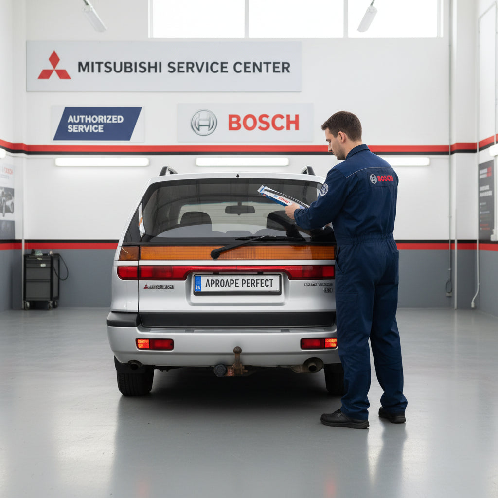 Schimbare Ștergător Lunetă Bosch Twin H341 la Mitsubishi Space Wagon (N3_W, N4_W) MPV 1991–1999
