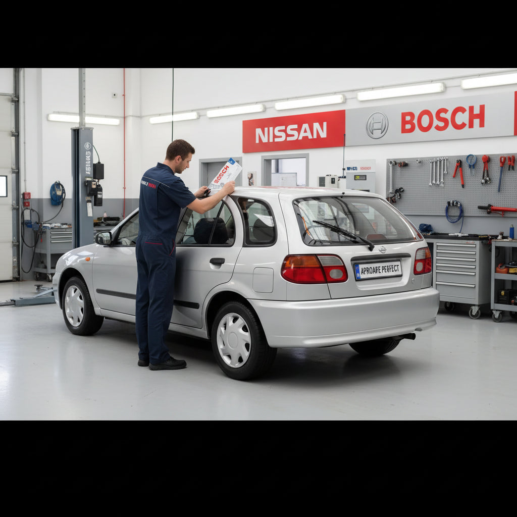 Schimbare Ștergător Lunetă Bosch Twin H341 la Nissan Almera I Hatchback (N15) 1995–2000