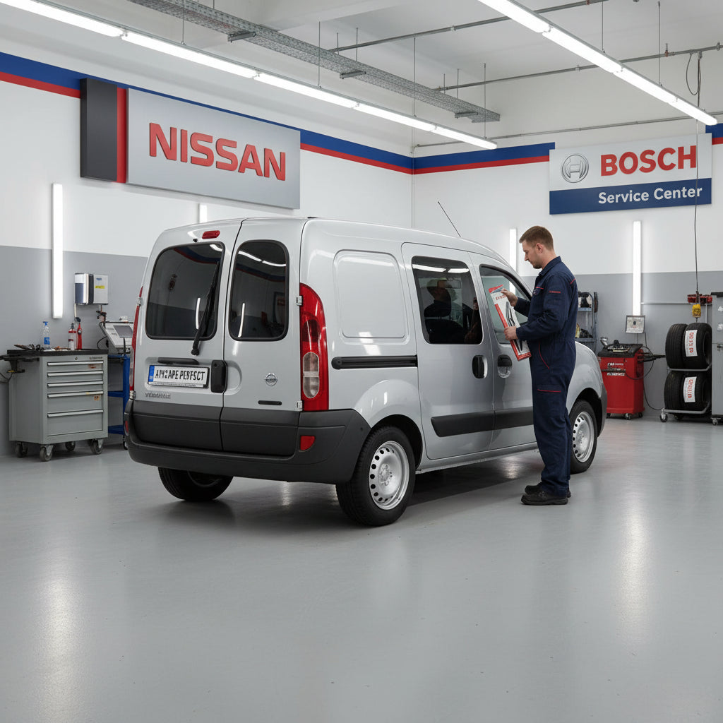Schimbare Ștergător Lunetă Bosch Twin H341 la Nissan Kubistar Van (X76) 2003–2009