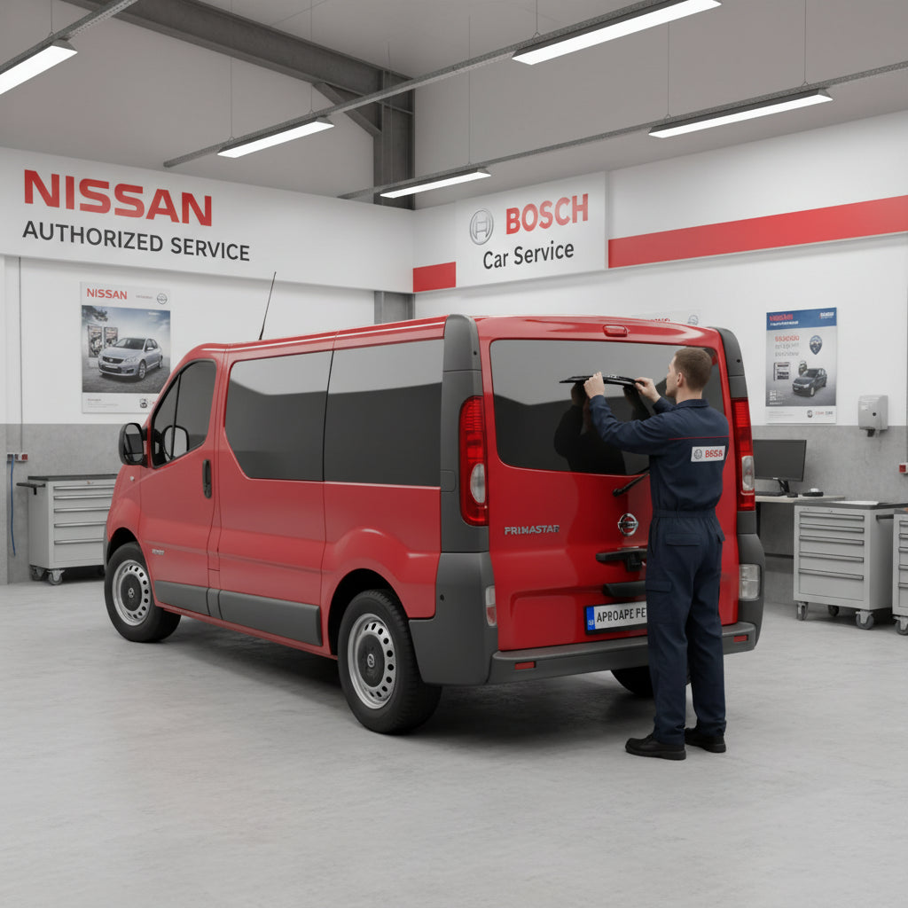 Schimbare Ștergător Lunetă Bosch Twin H341 la Nissan Primastar Van (X83) 2001–2014