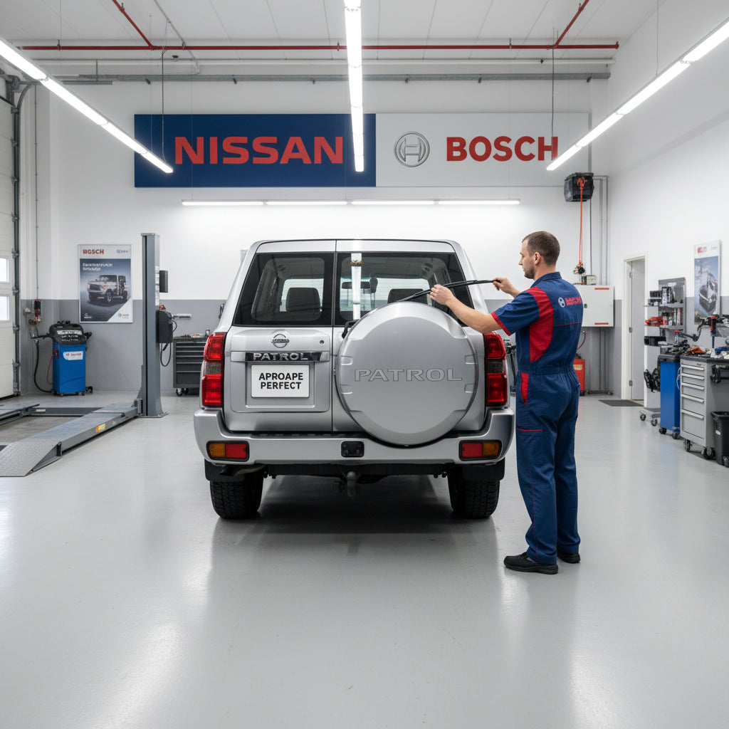 Schimbare Ștergător Lunetă Bosch Twin H341 la Nissan Patrol GR V Wagon (Y61) SUV 1997–2010