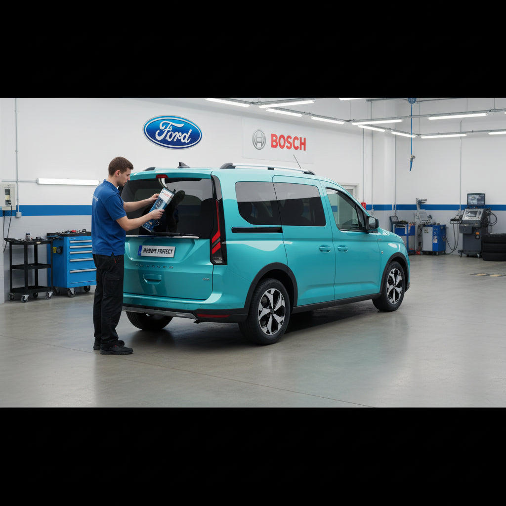 Schimbare Ștergător Lunetă Bosch Twin H341 la Ford Tourneo Connect / Grand Tourneo Connect V408 MPV 2013–2022