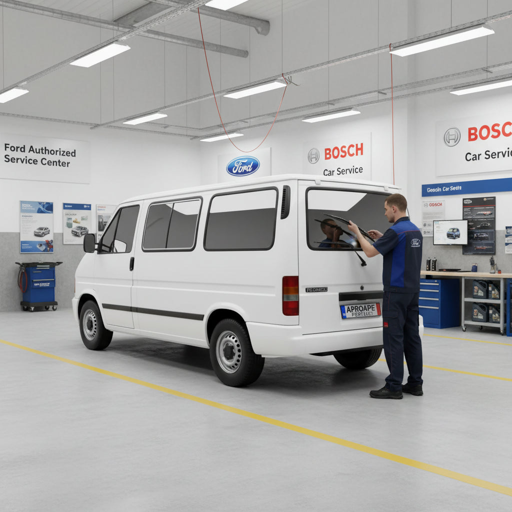 Schimbare Ștergător Lunetă Bosch Twin H341 la Ford Transit Bus (E) 1994–2000