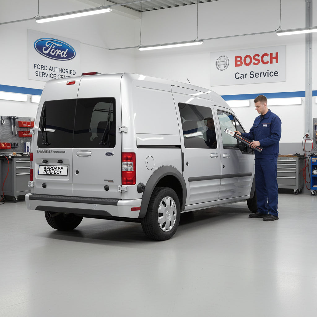 Schimbare Ștergător Lunetă Bosch Twin H341 la Ford Transit Connect (P65, P70, P80_) 2002–2013