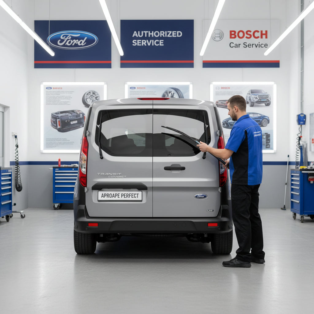 Schimbare Ștergător Lunetă Bosch Twin H341 la Ford Transit Connect V408 Box Body/MPV 2013–2022