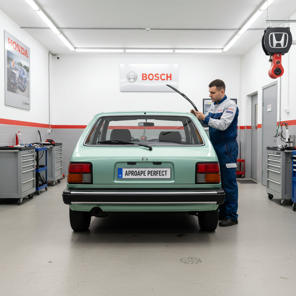 Schimbare Ștergător Lunetă Bosch Twin H341 la Honda Civic II Hatchback (SS, SL) 1979–1983