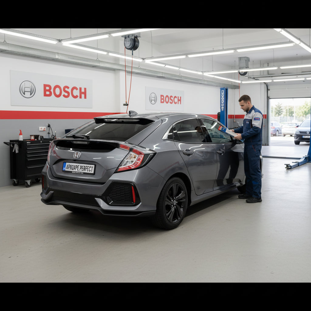 Schimbare Ștergător Lunetă Bosch Twin H341 la Honda Civic X Hatchback (FC, FK) 2016–2022