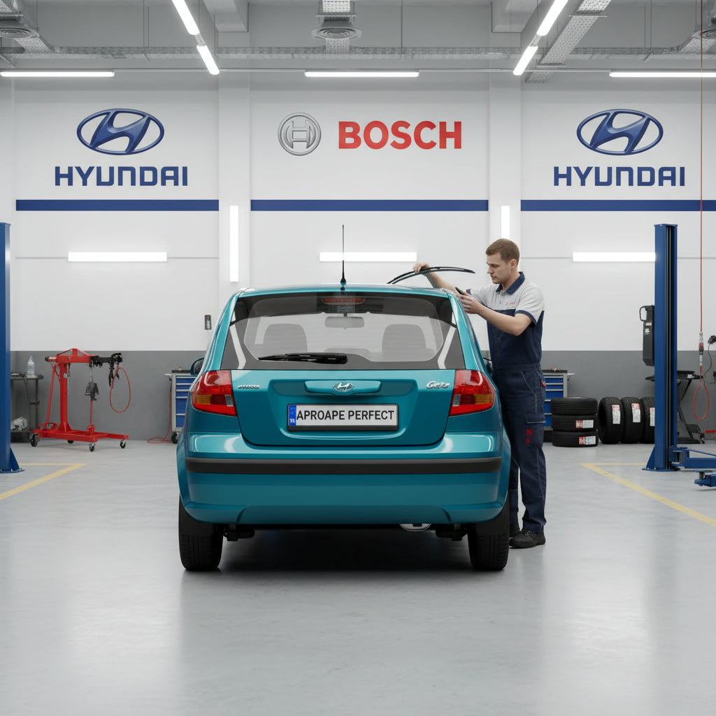 Schimbare Ștergător Lunetă Bosch Twin H341 la Hyundai Getz (TB) 2002–2009