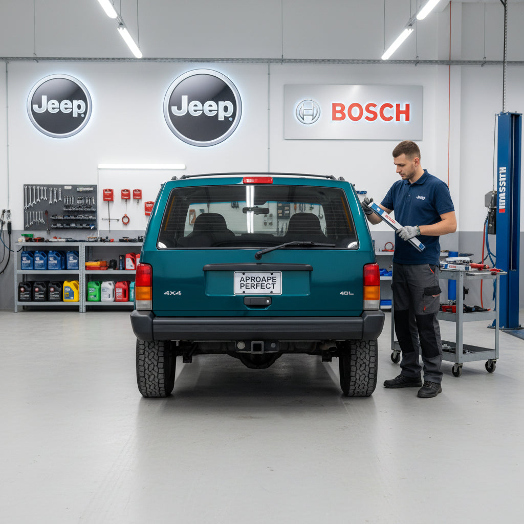 Schimbare Ștergător Lunetă Bosch Twin H341 la Jeep Cherokee (XJ) SUV 1984–2001