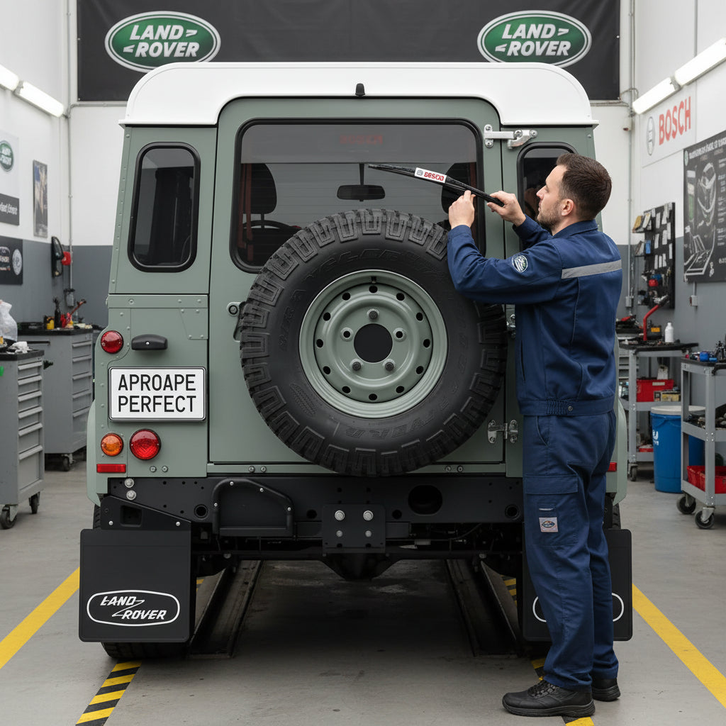 Schimbare Ștergător Lunetă Bosch Twin H341 la Land Rover Defender Cabrio (L316) 1990–2016