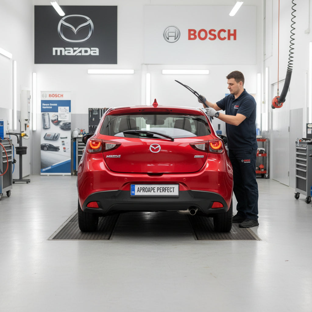 Schimbare Ștergător Lunetă Bosch Twin H341 la Mazda 2 (DE, DH) Hatchback 2007–2015