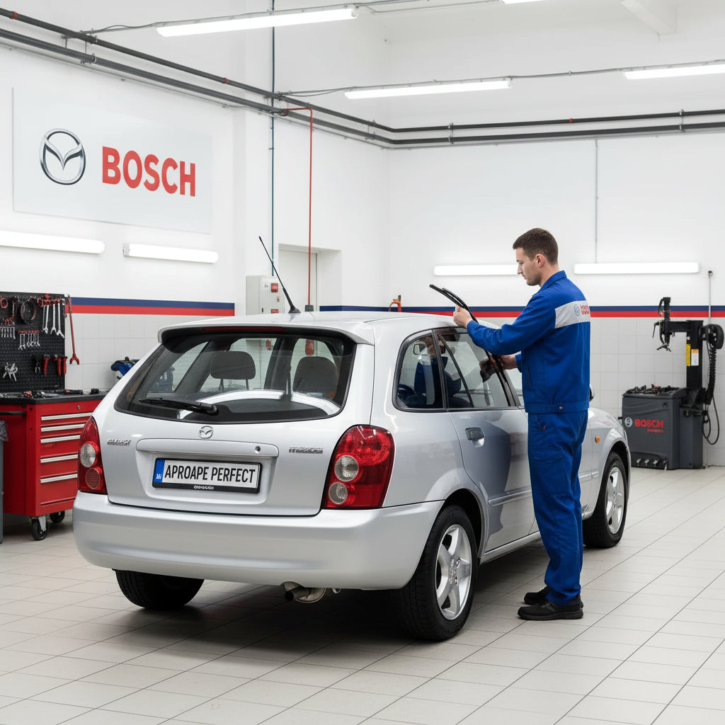 Schimbare Ștergător Lunetă Bosch Twin H341 la Mazda 323 F VI Hatchback (BJ) 1998–2004