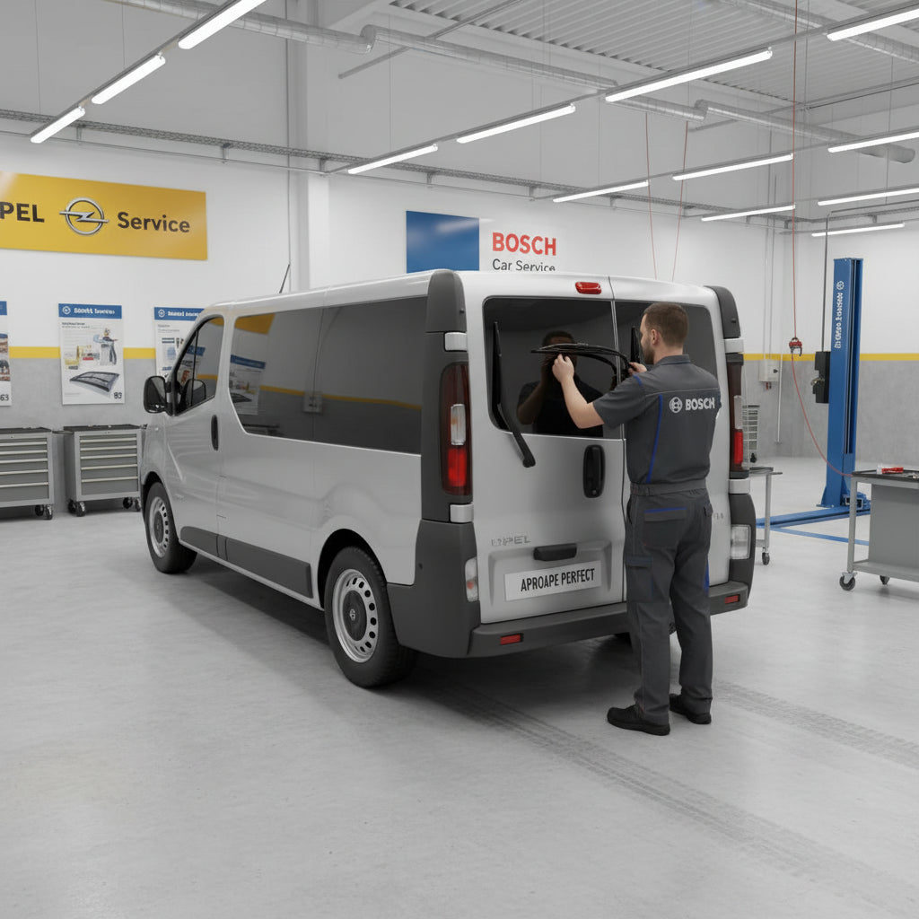 Schimbare Ștergător Lunetă Bosch Twin H341 la Opel Vivaro A Bus (X83) 2001–2014