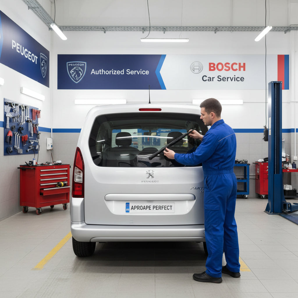 Schimbare Ștergător Lunetă Bosch Twin H341 la Peugeot Partner Origin MPV (G_) 2008–2015