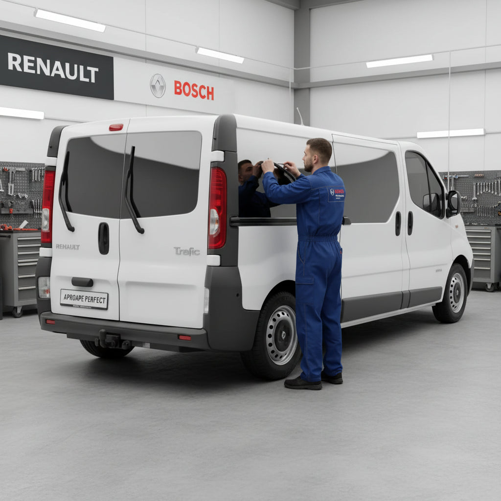Schimbare Ștergător Lunetă Bosch Twin H341 la Renault Trafic II Van (FL) 2001–2014