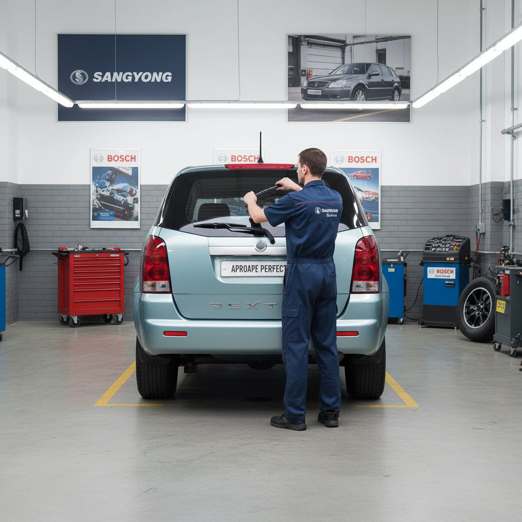 Schimbare Ștergător Lunetă Bosch Twin H341 la SsangYong Rexton / Rexton II (GAB) SUV 2002–2012