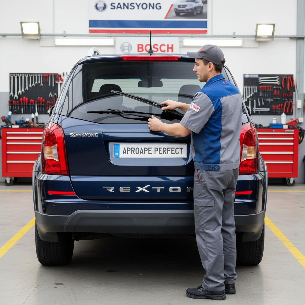 Schimbare Ștergător Lunetă Bosch Twin H341 la SsangYong Rexton W / Rexton SUV 2012–2017