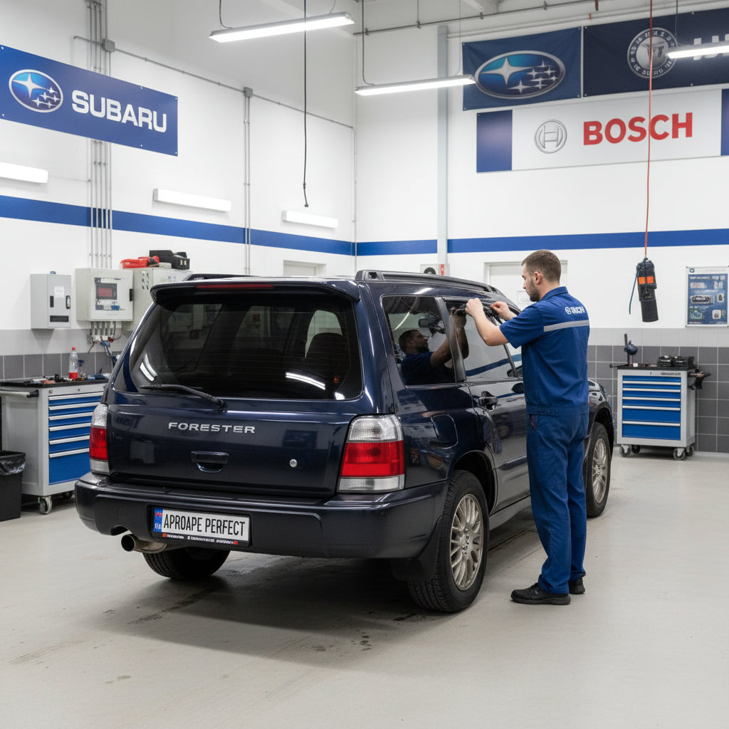 Schimbare Ștergător Lunetă Bosch Twin H341 la Subaru Forester (SF) SUV 1997–2002