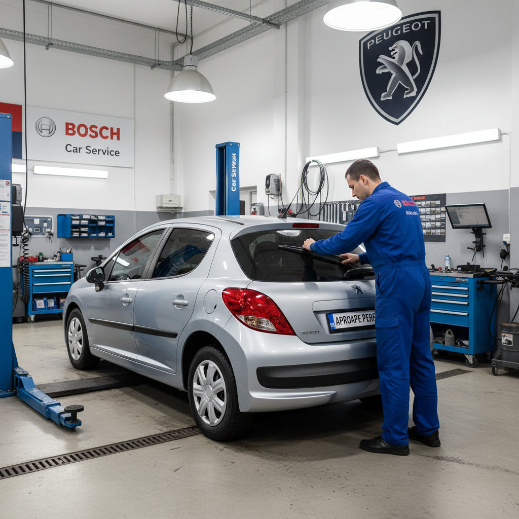 Schimbare Ștergător Lunetă Bosch Rear H840 la Peugeot 207 [WA] 2006+
