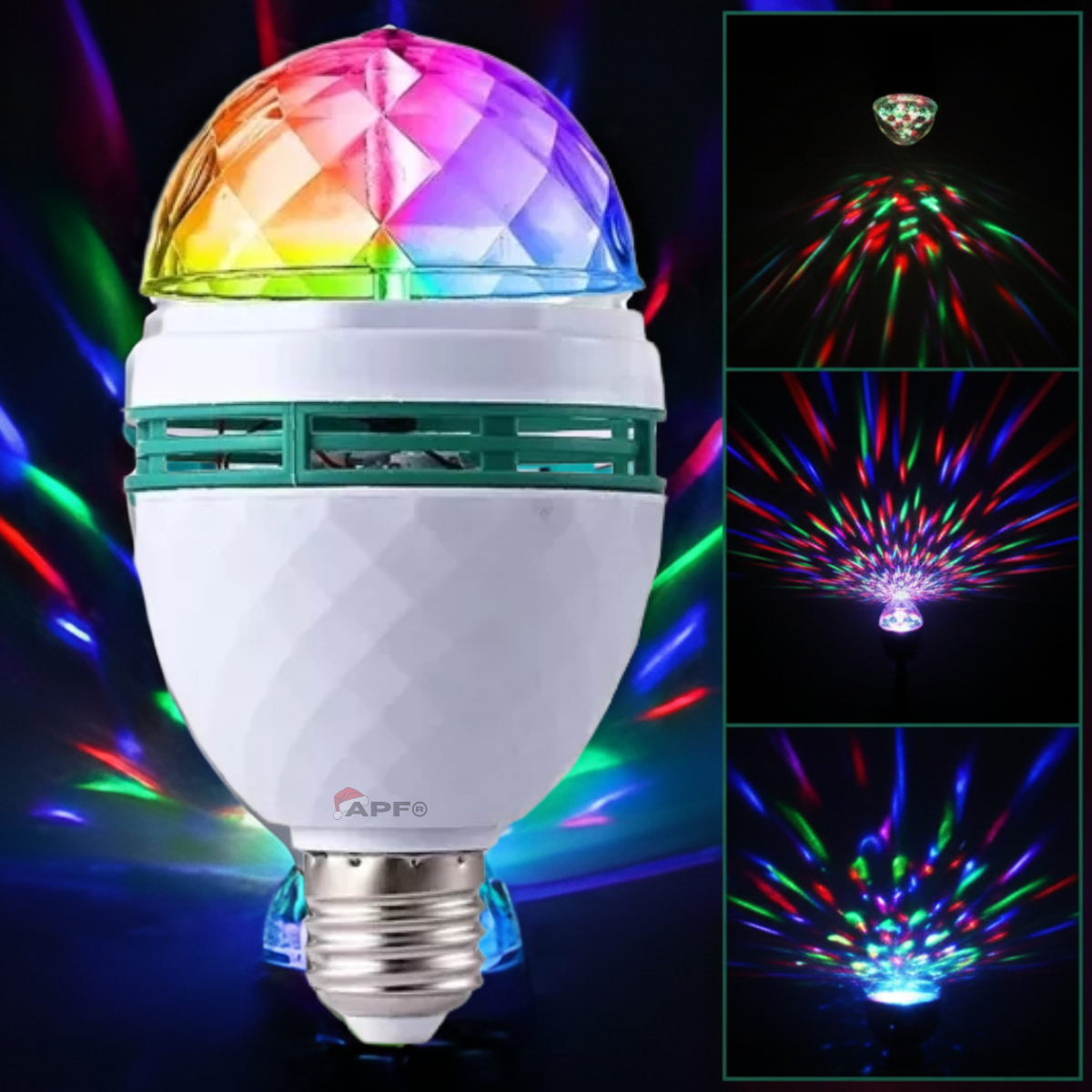 Lumina Magica de Craciun – Efecte RGB Rotative, 3W, Soclu E27