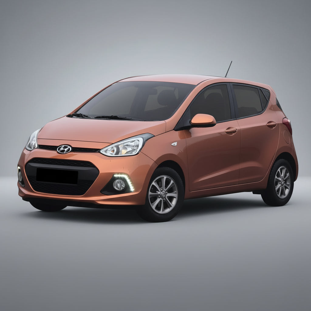 hyundai i10 car on a grey background
