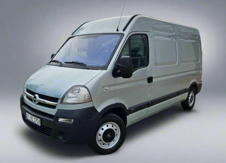 White van on a gray background