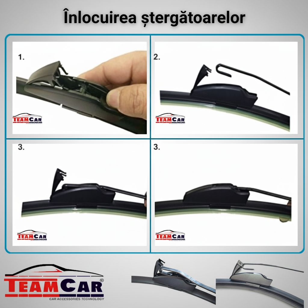 instrucțiuni foto de inlocuire stergatoare teamcar.
