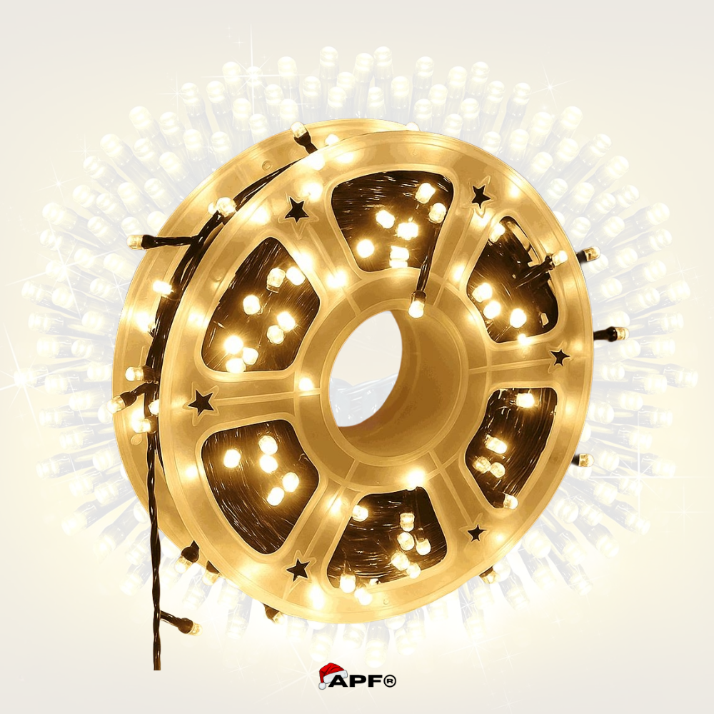 Gold LED strip light on a white background with 'APF' branding.