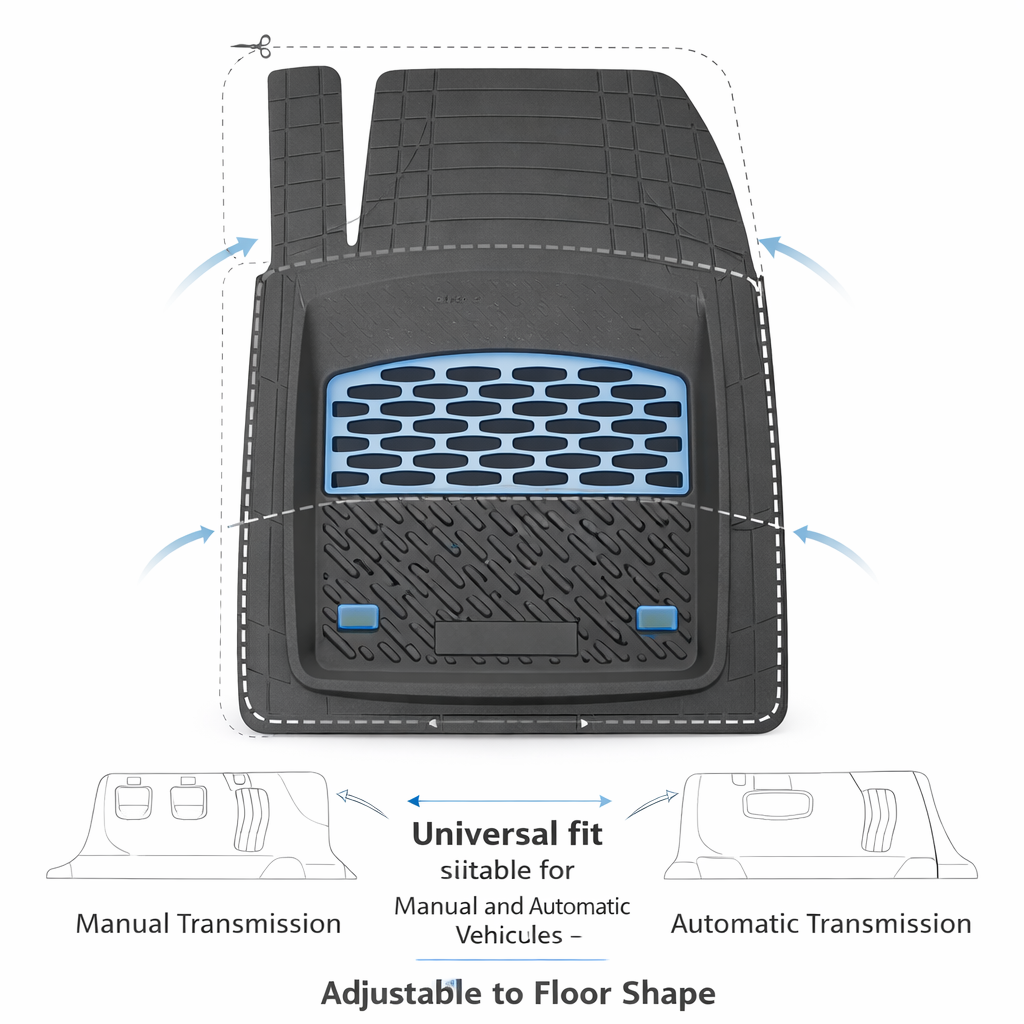 Covorașe Auto Tip Tăviță Compatibile Volkswagen Phaeton 2002–2007 - Blue