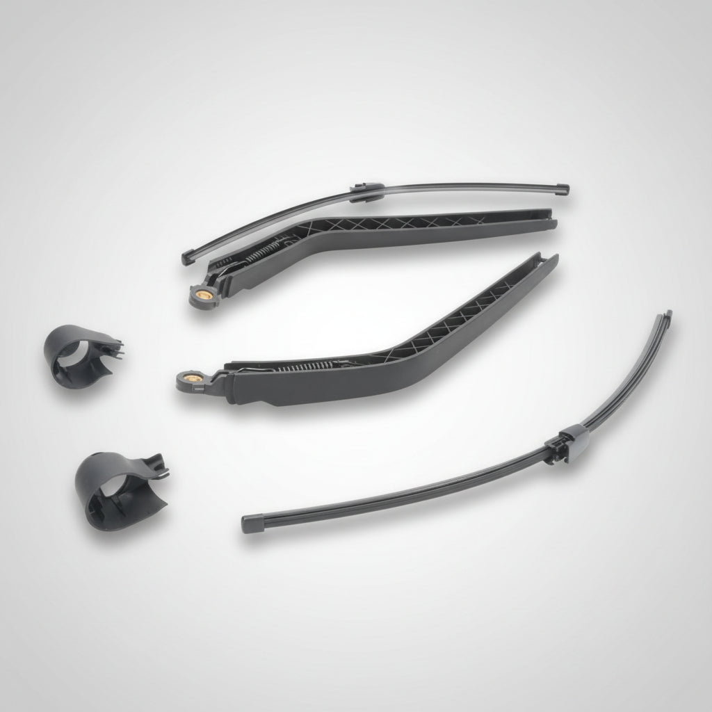 Set 2 brațe și lamele ștergător spate Mammooth MMT RAW 530 pentru VW Transporter T5 Bus 7HB 2003-2015