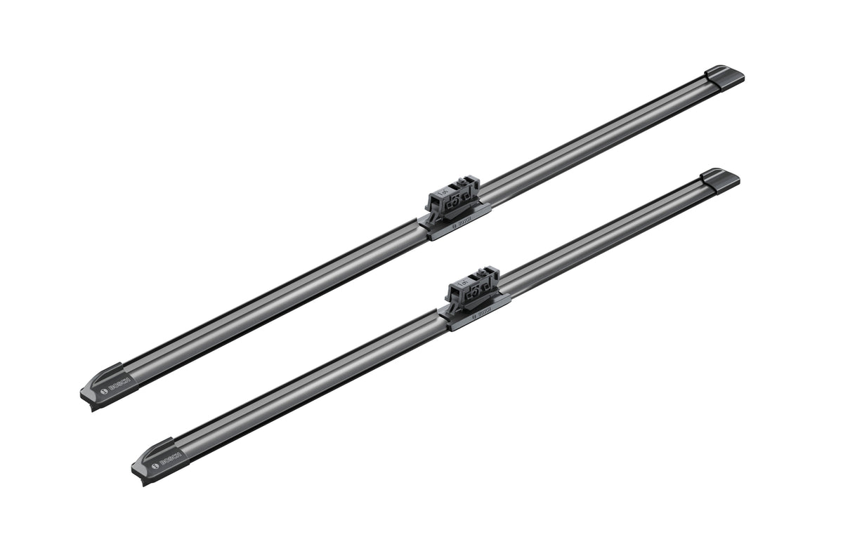 Doua lamele Bosch Aerotwin A242S cu adaptoare premontate, vedere oblica