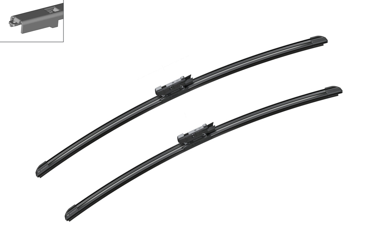 Set de două lamele plate Bosch Aerotwin A955S, 600 + 575 mm