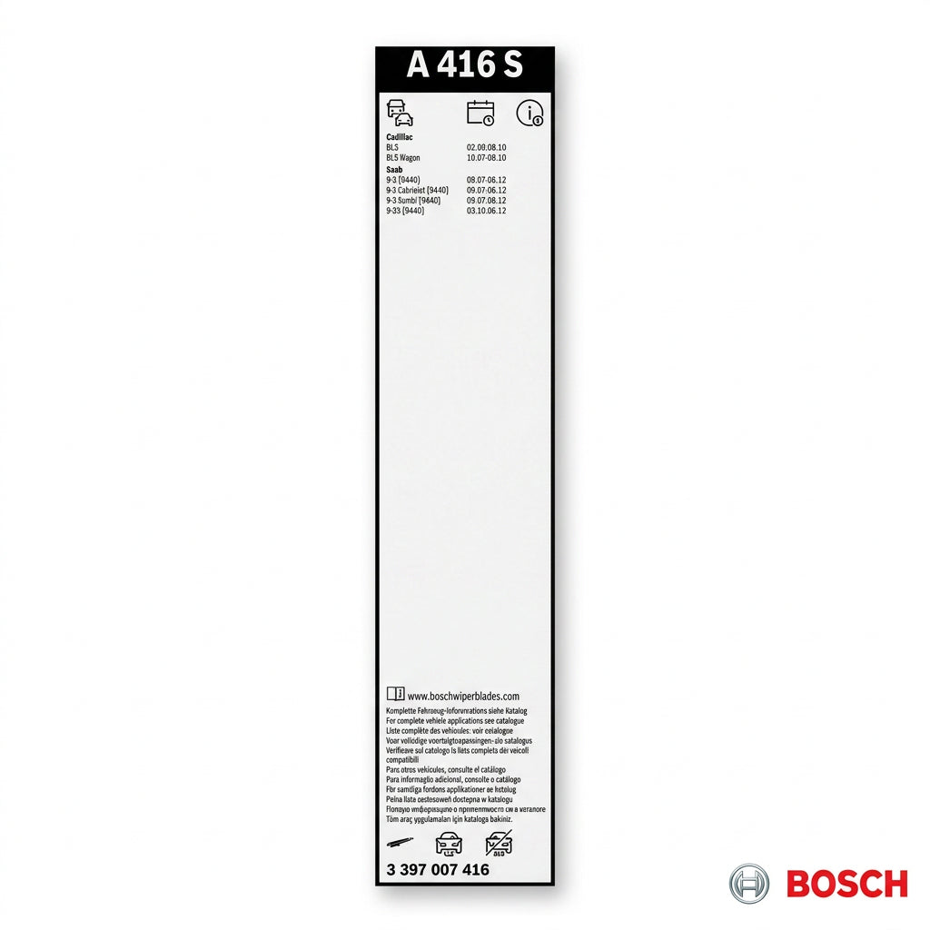 Etichetă Bosch A416S 3 397 007 416 cu aplicații Cadillac și Saab