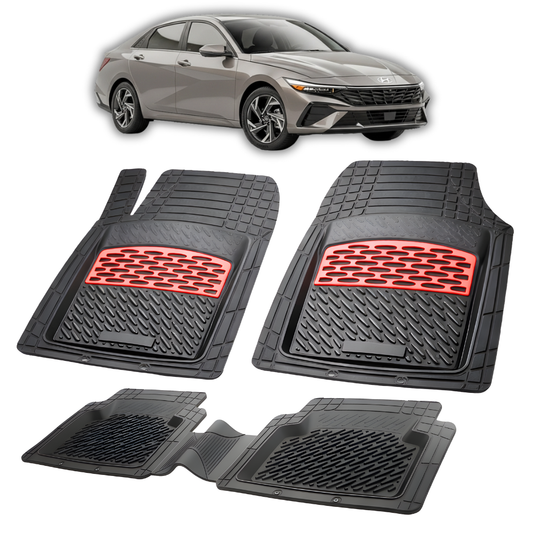 Covorase Auto Cauciuc Compatibile Hyundai Elantra VII Facelift -Red