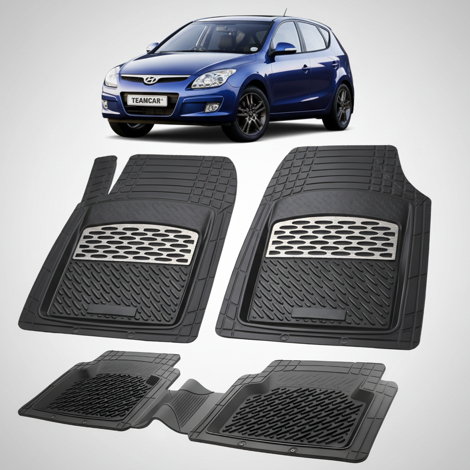 Set de covorase negre din auciuc pentru hyundai i30.
