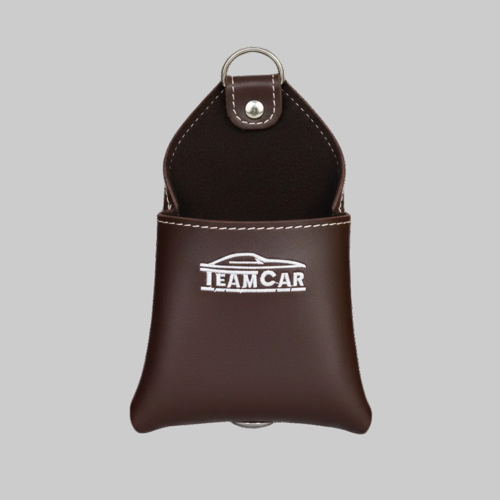 Black pouch with 'Team Car' logo on a white background
