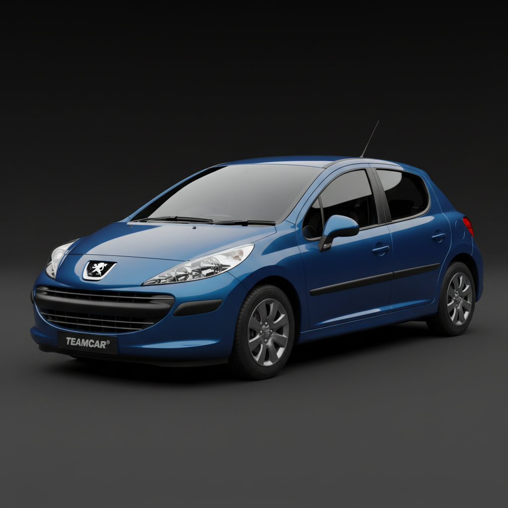 Automatten passend für Peugeot 207 Schrägheck (5-Türer, Baujahre 2006–2009) – Schwarz