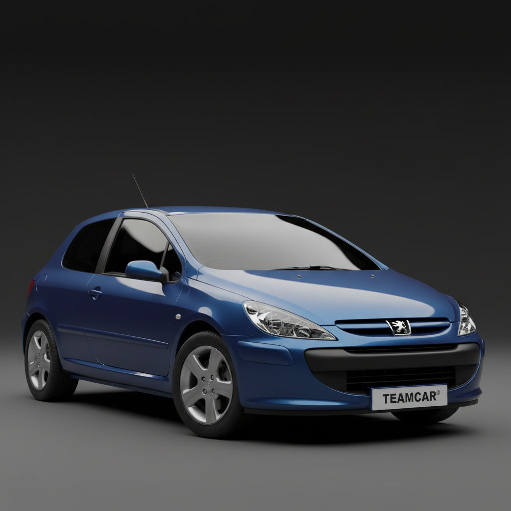 Fußmatten-Set passend für Peugeot 307 Schrägheck, 3-Türer, Baujahre 2001-2005, Rot