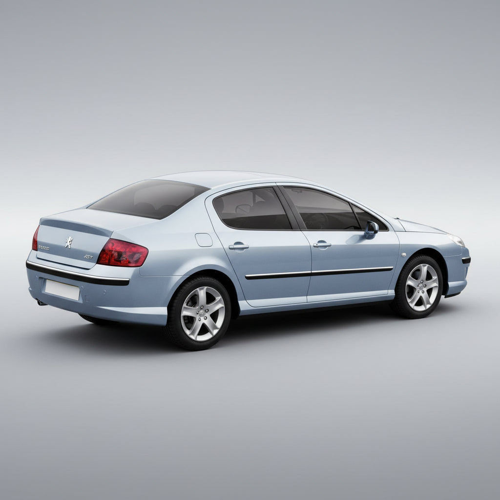 Blue car on a gray background