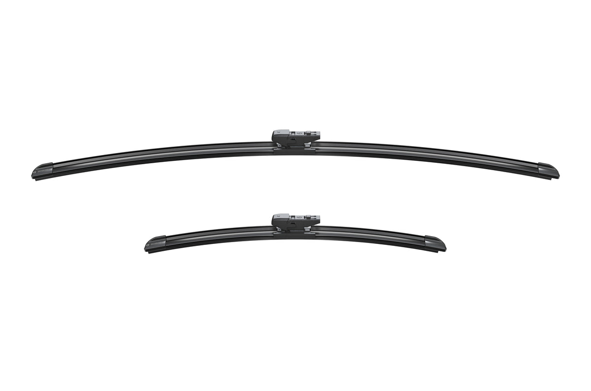 Set Bosch Aerotwin A158S, două lamele curbate prezentate orizontal