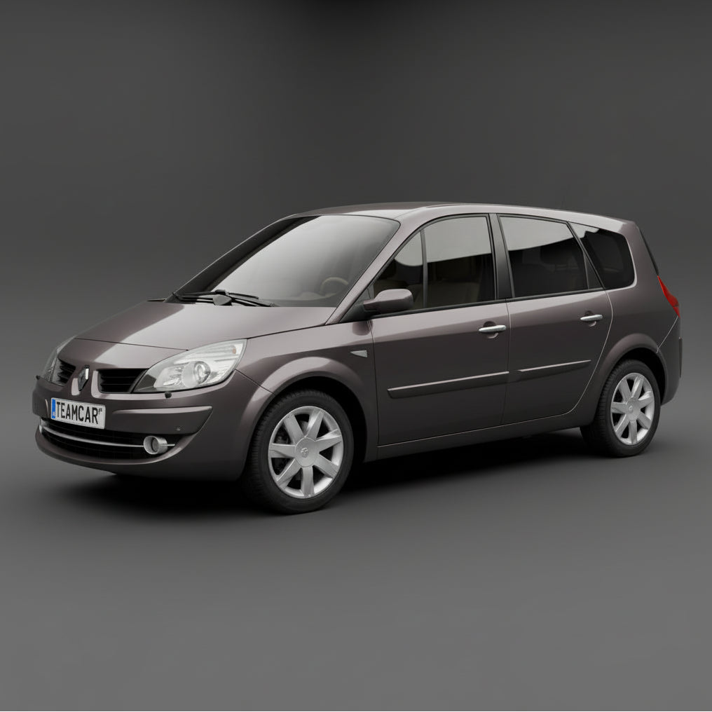 Gray car on a dark gray background