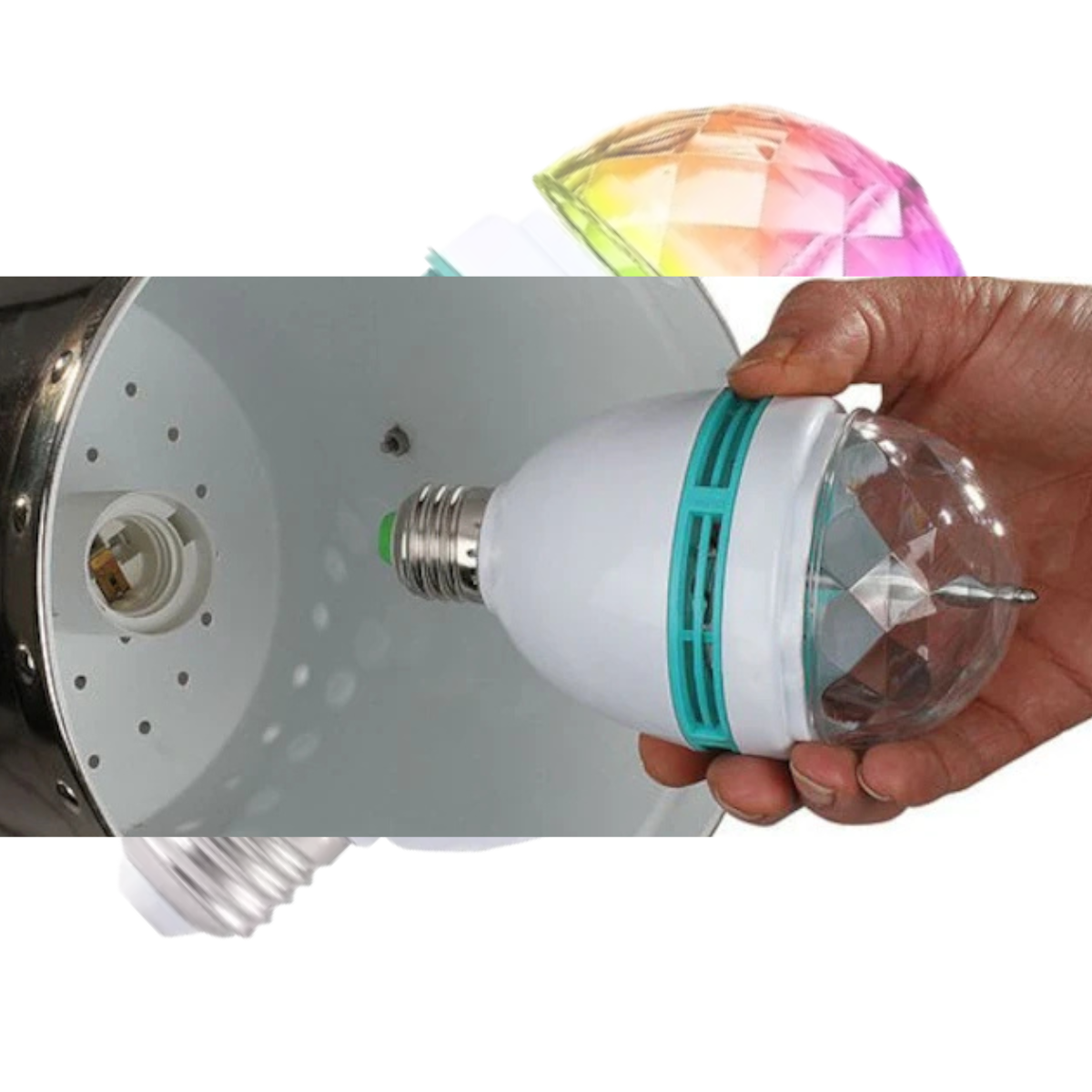 Lumina Magica de Craciun – Efecte RGB Rotative, 3W, Soclu E27