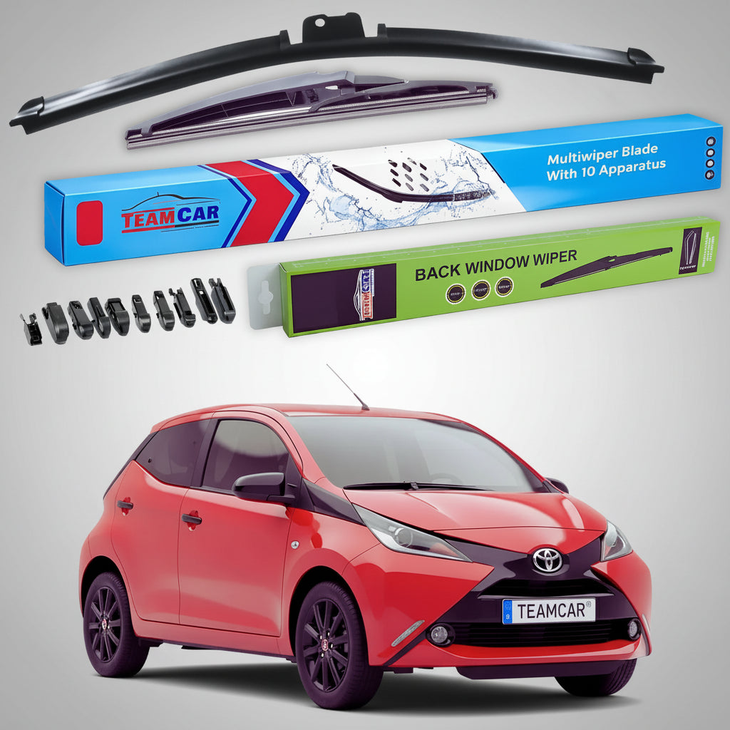 Ștergătoare Toyota Aygo B4 Hatchback 2014-prezent | Set Față și Spate Flat Premium – TeamCar®