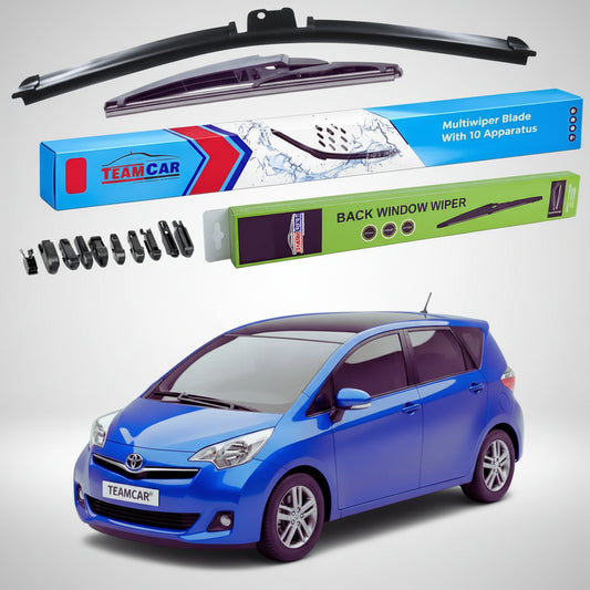 Ștergătoare Toyota Verso-S P12 2010-2015 | Set Față și Spate Flat Premium – TeamCar®