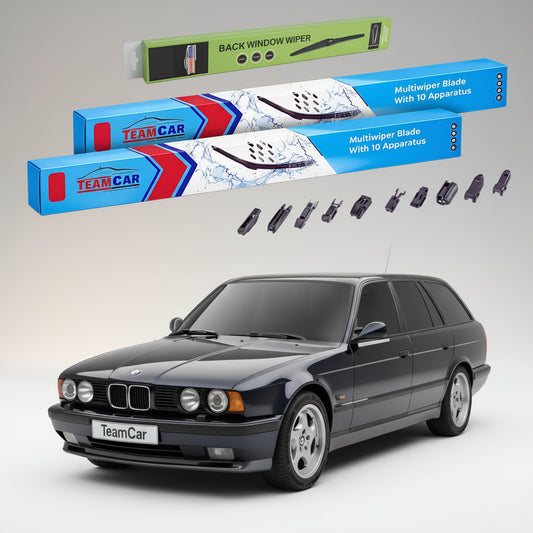 Ștergătoare TeamCar® pentru BMW Seria 5 Touring (E34) 1991–1997 – Set Față și Spate Flat Premium
