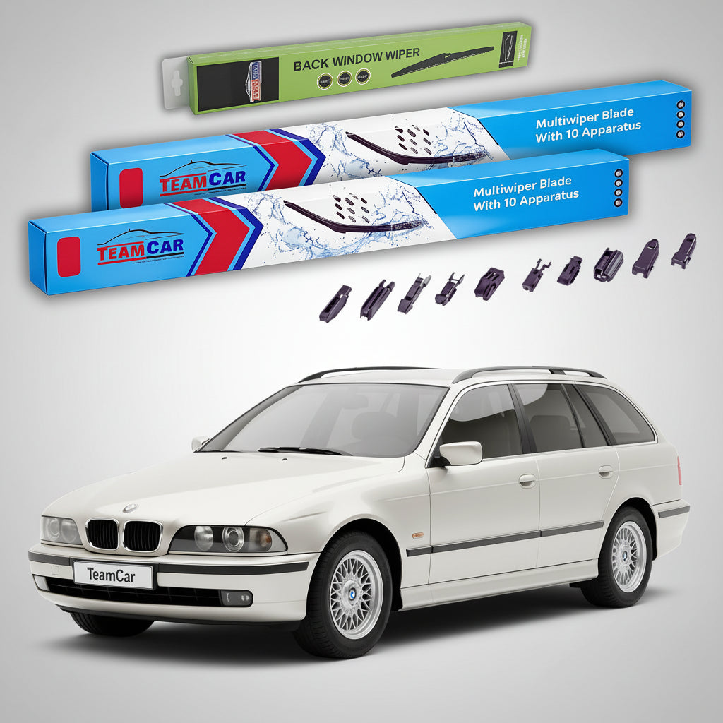 Ștergătoare TeamCar® pentru BMW Seria 5 Touring (E39) 1997–2004 – Set Față și Spate Flat Premium